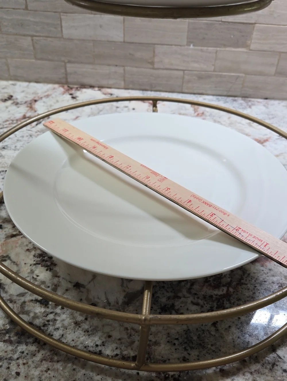 GOLD Metal Buffet Dish Rack